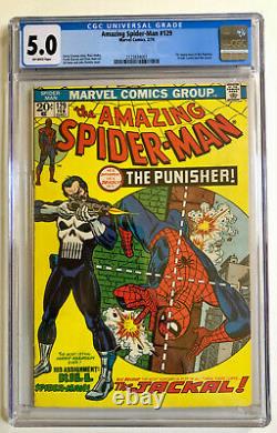 Amazing Spider-Man #129 (1974)- CGC- 5.0- 1st Punisher App. KEY BOOK- New Slab