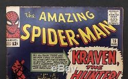 Amazing Spider-Man #15 (Marvel 8/1964) MID-GRADE COMPLETE 1st app KRAVEN