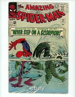 Amazing Spider-Man #29 1965 VG Restored Color Touch 2nd Scorpion Comic Book