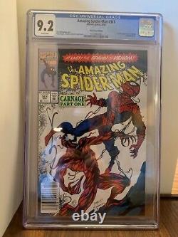 Amazing Spider-Man #361 CGC 9.2 White Pages Newsstand 1st App. Carnage