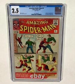 Amazing Spider-Man #4 CGC 2.5 KEY! (1st Sandman & Origin!) 1963 Marvel Comics