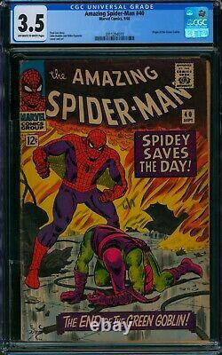 Amazing Spider-Man #40? CGC 3.5? Origin of GREEN GOBLIN! Marvel Comic 1966