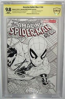 Amazing Spider-Man #700 SIGNED STAN LEE SS CBCSCGC 9.8 Quesada Sketch Variant