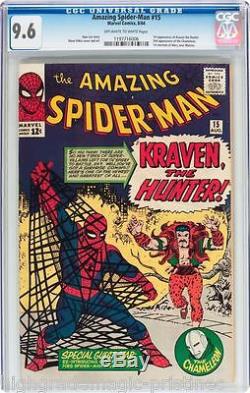 Amazing Spider-man #15 Cgc 9.6 Oww 1st App Kraven The Hunter Cgc #1197716006