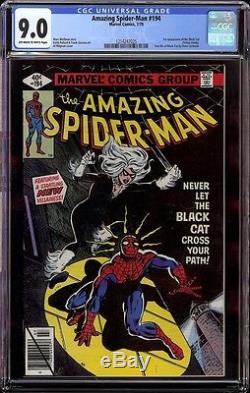 Amazing Spider-man # 194 CGC 9.0 OWithWhite (Marvel 1979) 1st appearance Black Cat