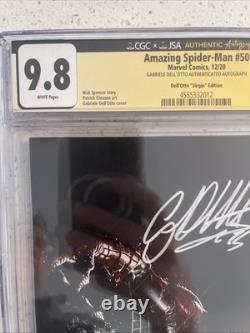 Amazing Spider-man #50 Signed Dell Otto virgin Variant CGC 9.8 NM/M