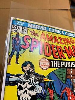 Amazing Spiderman #129 74' 1st Punisher VF(+/-) HighGrade Unrestored Not Pressed