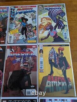 America 1-12 Comic Book Lot! Complete Marvel 2017 Chavez Low Print Run 1st Solo