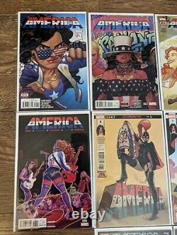 America 1-12 Comic Book Lot! Marvel 2017 Chavez Low Print Run 1st Solo Series