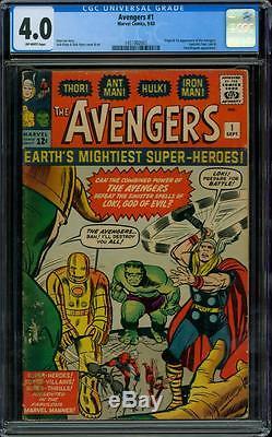 Avengers 1 CGC 4.0 OW Pages 1st Avengers