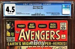 Avengers # 1 CGC 4.5 JUST SLABBED, NEW CASE! Thor, Captain America, Iron Man