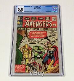 Avengers #1 CGC 5.0 KEY (1st Avengers & Origin) Sep. 1963 Marvel