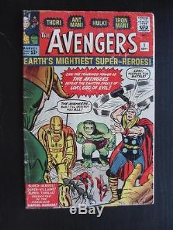 Avengers #1 MARVEL 1963 1st App & ORIGIN of Avengers Thor, Iron Man & Hulk