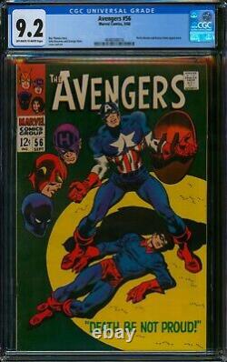 Avengers #56? CGC 9.2? Bucky Barnes & Baron Zemo App! Marvel Comic 1968