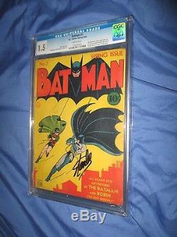 BATMAN #1 CGC 1.5 Unrestored 1st Appearance of Joker and Catwoman 1940 GORGEOUS