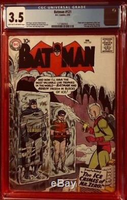 BATMAN #121 1st Appearance Mr. Zero Freeze CGC 3.5 VG- Very Good 1959 Silver Age