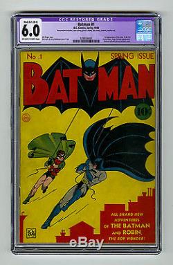 Batman #1 CGC 6.0 MEGA KEY OWithW 1st app JOKER & CATWOMAN Robin DC Golden Age