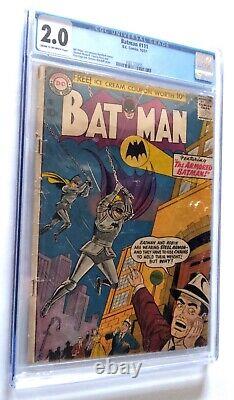 Batman #111 October 1957 DC Comic Silver Age CGC 2.0