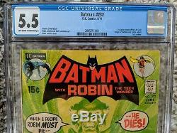 Batman #232 CGC Graded 5.5 1st Appearance Ra's al Ghul Neal Adams Key Issue
