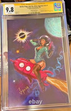 Bettie Page & the Alien Agenda #v6 #1 CGC SS 9.8 Signed by Suspiria