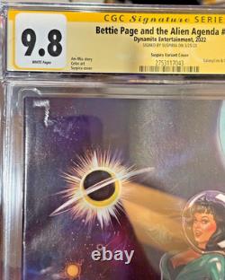 Bettie Page & the Alien Agenda #v6 #1 CGC SS 9.8 Signed by Suspiria