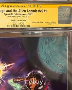 Bettie Page & the Alien Agenda #v6 #1 CGC SS 9.8 Signed by Suspiria