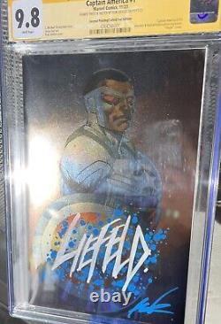 CAPTAIN AMERICA #1 CGC 9.8 Rob Liefeld NYCC 2023 VIRGIN VARIANT Signed X2