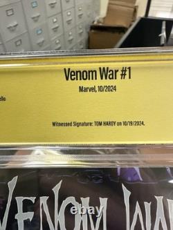 CBCS 9.0 Comic Book SIGNED Venom Tom Hardy Venom War #1 Spider-Man
