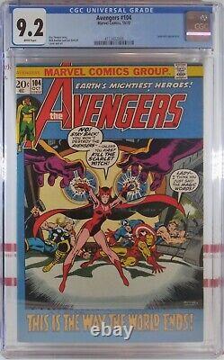 CGC 9.2 NM- AVENGERS #104 SCARLET WITCH MARVEL COMICS 1972 Sentinels X-Men 97