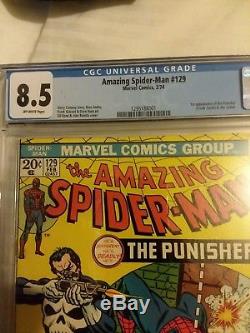 CGC Graded 8.5 Amazing Spider-Man #129 1st Punisher Marvel Comics(1974) HUGE KEY