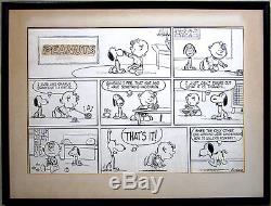 CHARLES M. SCHULZ Signed 1959 Original Sunday Comic Art