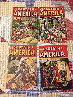 Captain America 45, 48, 56 And 64. Great Lot From Golden Age