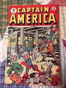 Captain America 45, 48, 56 And 64. Great Lot From Golden Age
