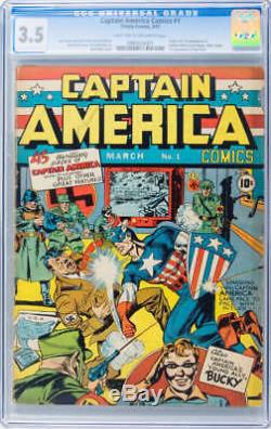 Captain America Comics #1 Cgc 3.5 Lt/ow Pages