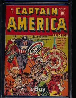 Captain America Comics # 5 1st Stan Lee comic book story CGC 3.5 OWithWHITE Pgs