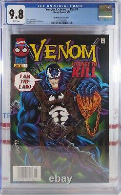 Cgc 9.8 Nm/mt Venom License To Kill #1 Newsstand Variant Marvel Comics 1997