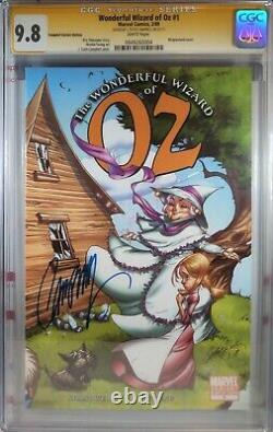 Cgc 9.8 Signed J Scott Campbell Variant Wonderful Wizard Of Oz #1 Marvel Nm