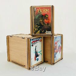 Comic Book Storage Boxes three Boxes with Comic Book Display Frame