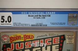 DC Brave and Bold #28 Comic Book CGC 5.0 1st Justice League Superheroes RARE
