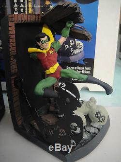 DC COMICS BATMAN & ROBIN BOOKENDS/STATUE MIB! PAQUET MAQUETTE Joker not BOWEN