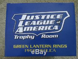 DC Comics JLA TROPHY ROOM GREEN LANTERN RINGS PROP Replica Set MIB! Statue