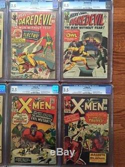 Daredevil #1-3 Avengers #4 X-Men #2-5 CGC GRADED-1 Owner- Silver Age Comics
