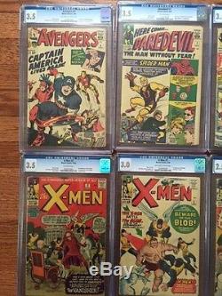 Daredevil #1-3 Avengers #4 X-Men #2-5 CGC GRADED-1 Owner- Silver Age Comics