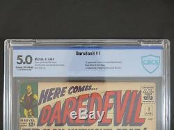 Daredevil #1 CBCS 5.0 VG/FN -Marvel 1964- 1st App/ORIGIN Daredevil 1st Foggy
