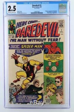 Daredevil #1 CGC 2.5 GD+ Marvel 1964 1st App & ORIGIN Daredevil 1st Foggy