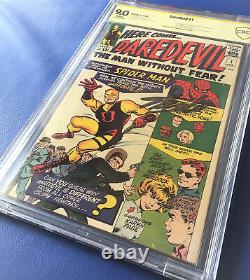 Daredevil #1 Cbcs 9.0 White Pages Ss Stan Lee 1st App Key Grail 1964 Comic Book