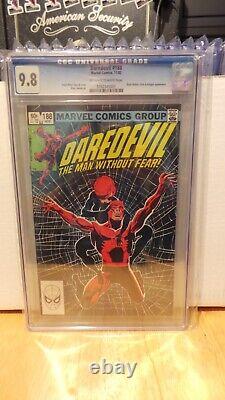 Daredevil #188 cgc 9.8 Black Widow, Stick, Kingpin appearance