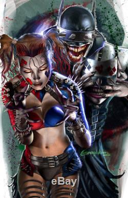 Dark Nights Metal 6 Greg Horn Harley Quinn Who Laughs Variant Batman Con 4-pack