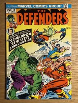 Defenders 1 2 4 5 6 7 8 9 13 LOT Marvel 1972 Keys Hulk Dr. Strange Namor