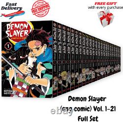 Demon Slayer Kimetsu No Yaiba Manga Volume 1-21 Set English Comic